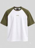 Lucsum Raglan Baseball Olive/White — Front view