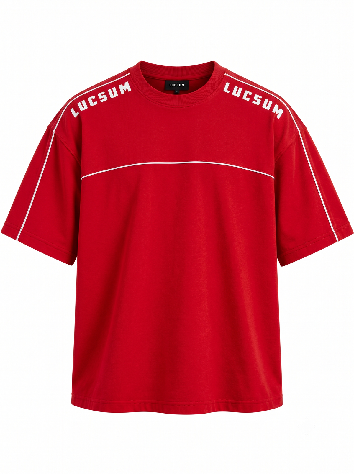 Lucsum Shoulder Logo Red — Front view