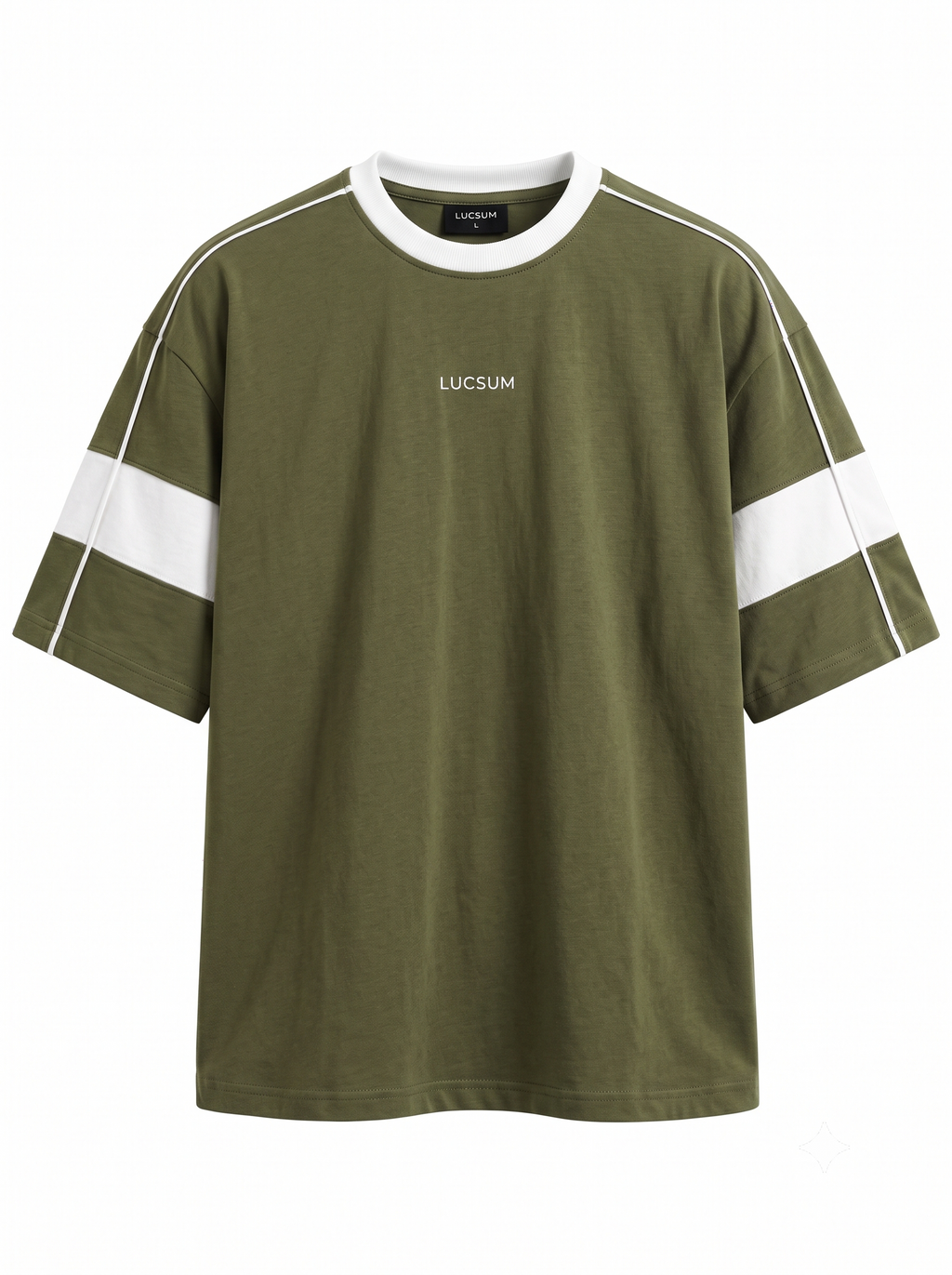 Lucsum Contrast Panel Olive — Front view