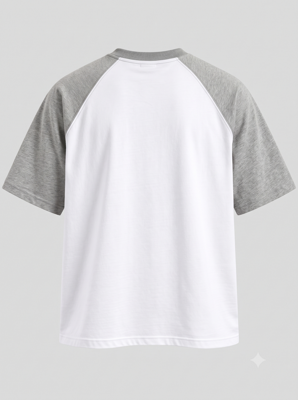 Lucsum Raglan Baseball Grey/White — Back view