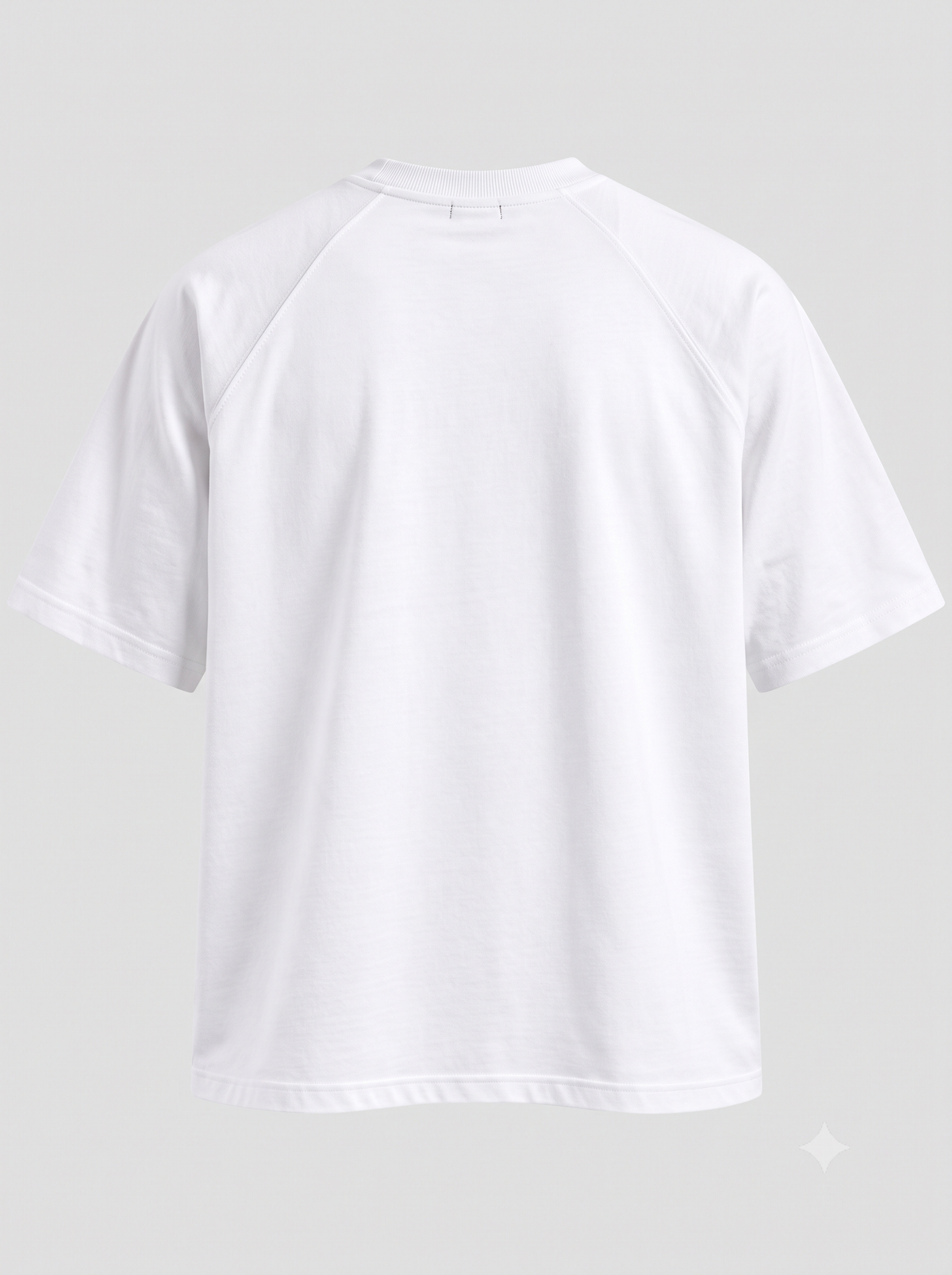 Lucsum Raglan Baseball White/White — Back view