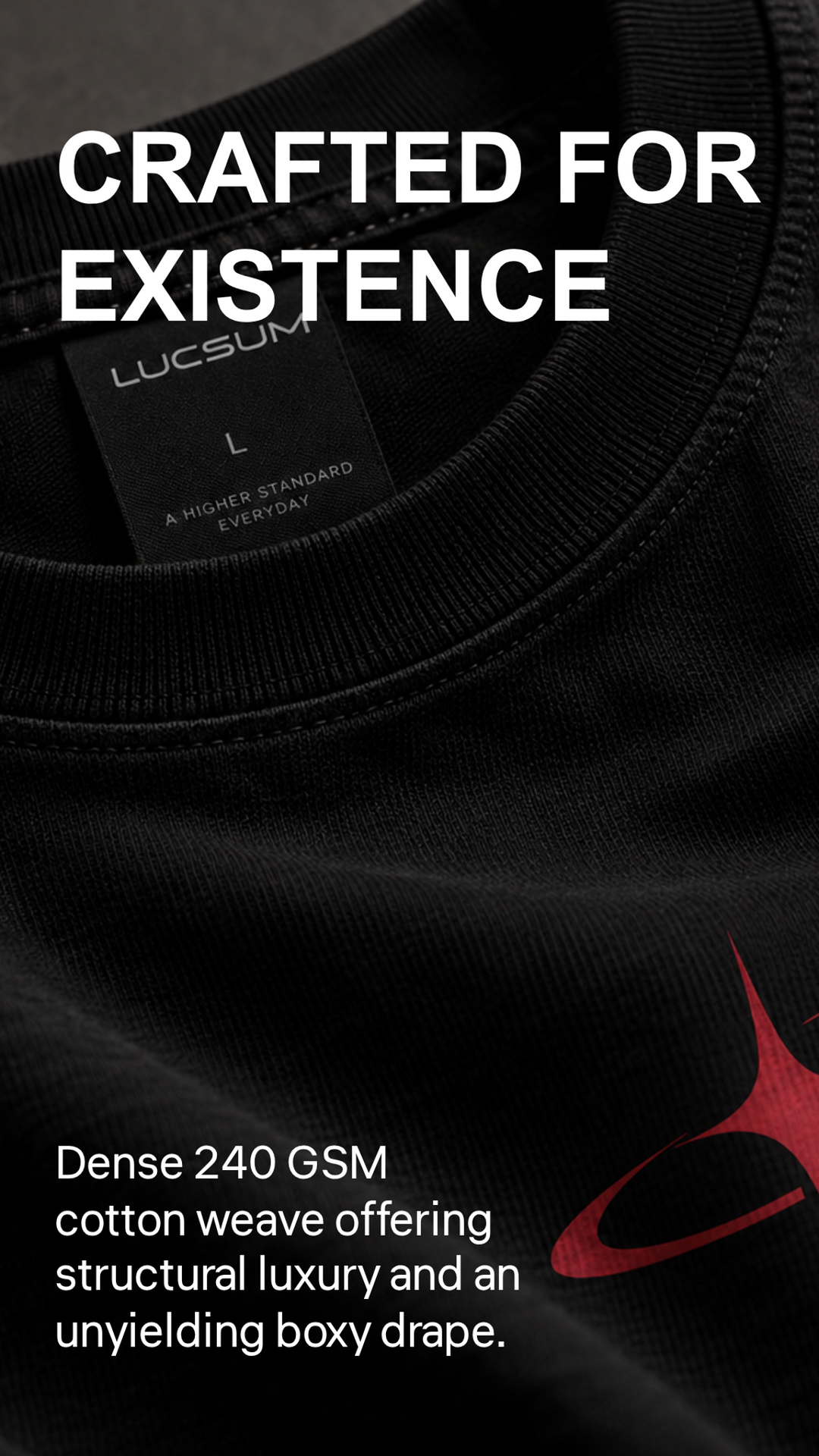Marketing creative — Lucsum Celestial Graphic Black — crafted for existence