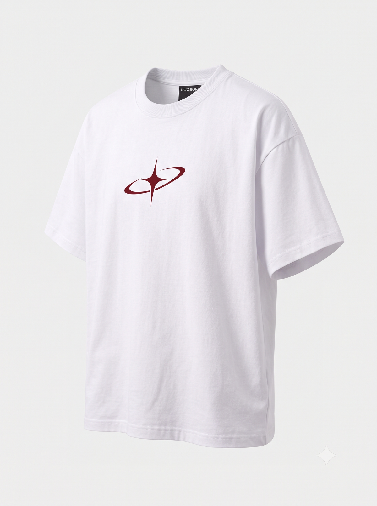 Lucsum Celestial Graphic White — Three-quarter view