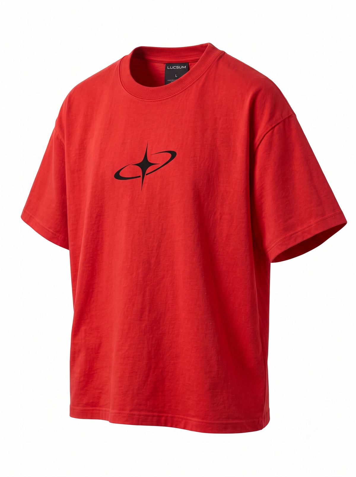 Lucsum Celestial Graphic Red — Three-quarter view