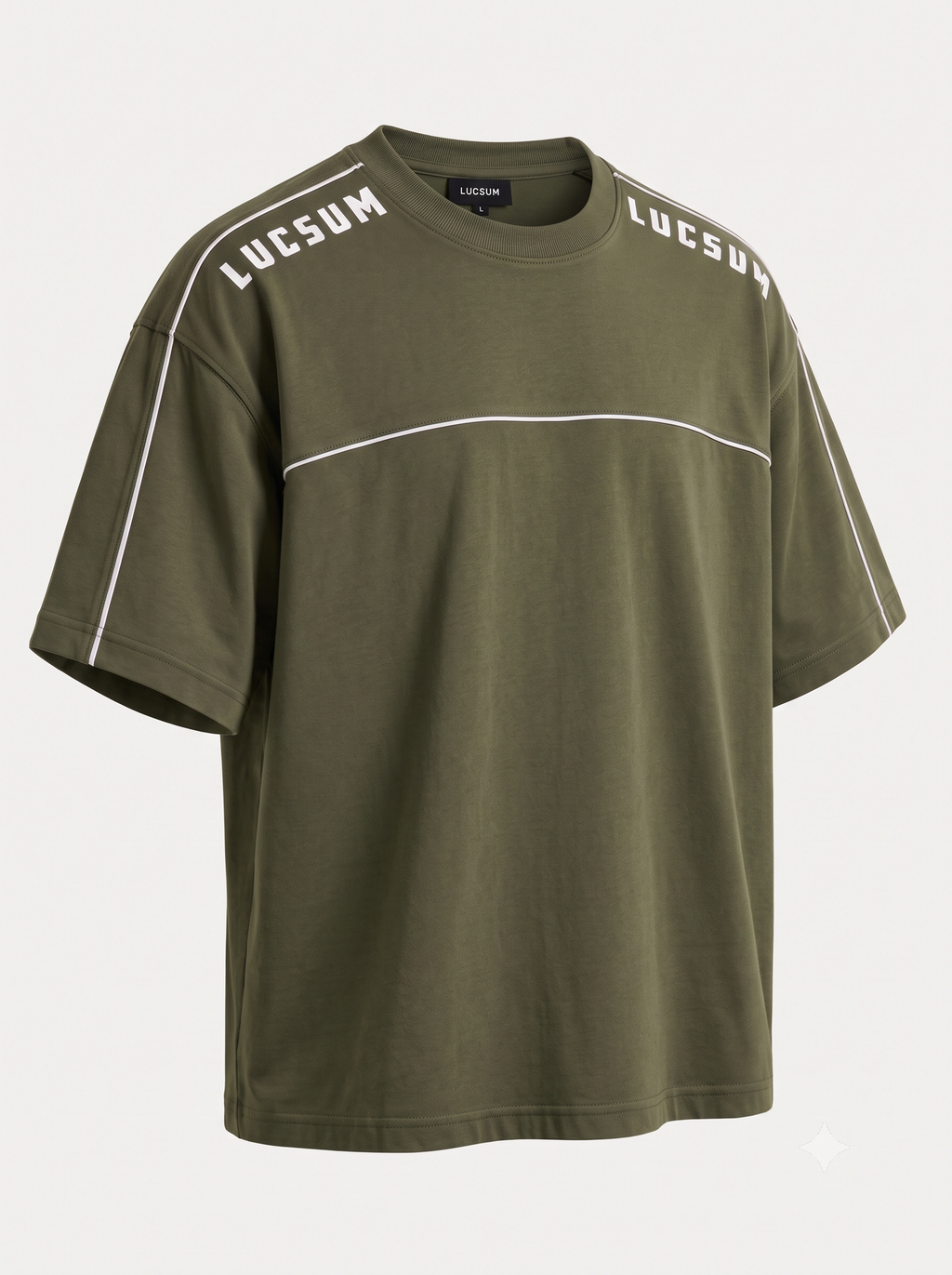 Lucsum Shoulder Logo Olive — Three-quarter view