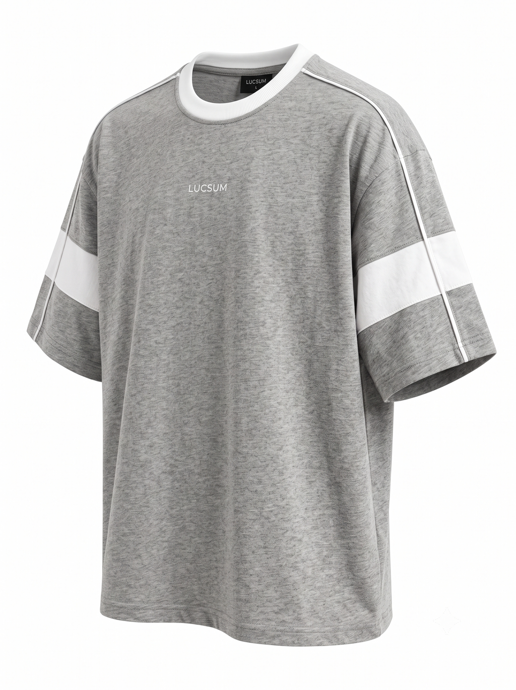Lucsum Contrast Panel Grey — Three-quarter view
