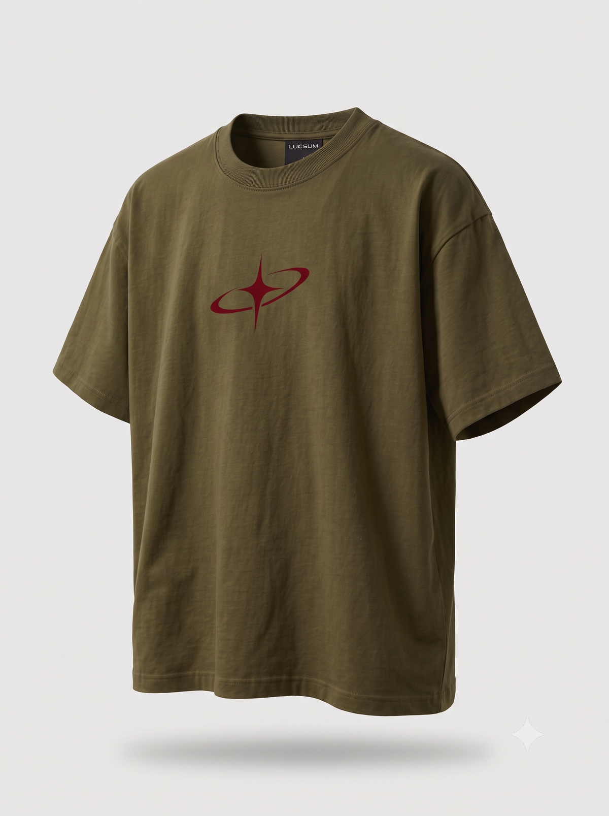 Lucsum Celestial Graphic Olive — Three-quarter view