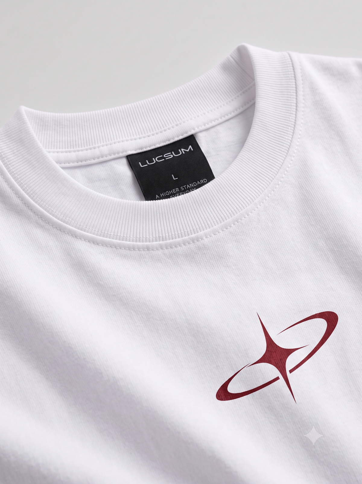 Lucsum Celestial Graphic White — Macro close-up