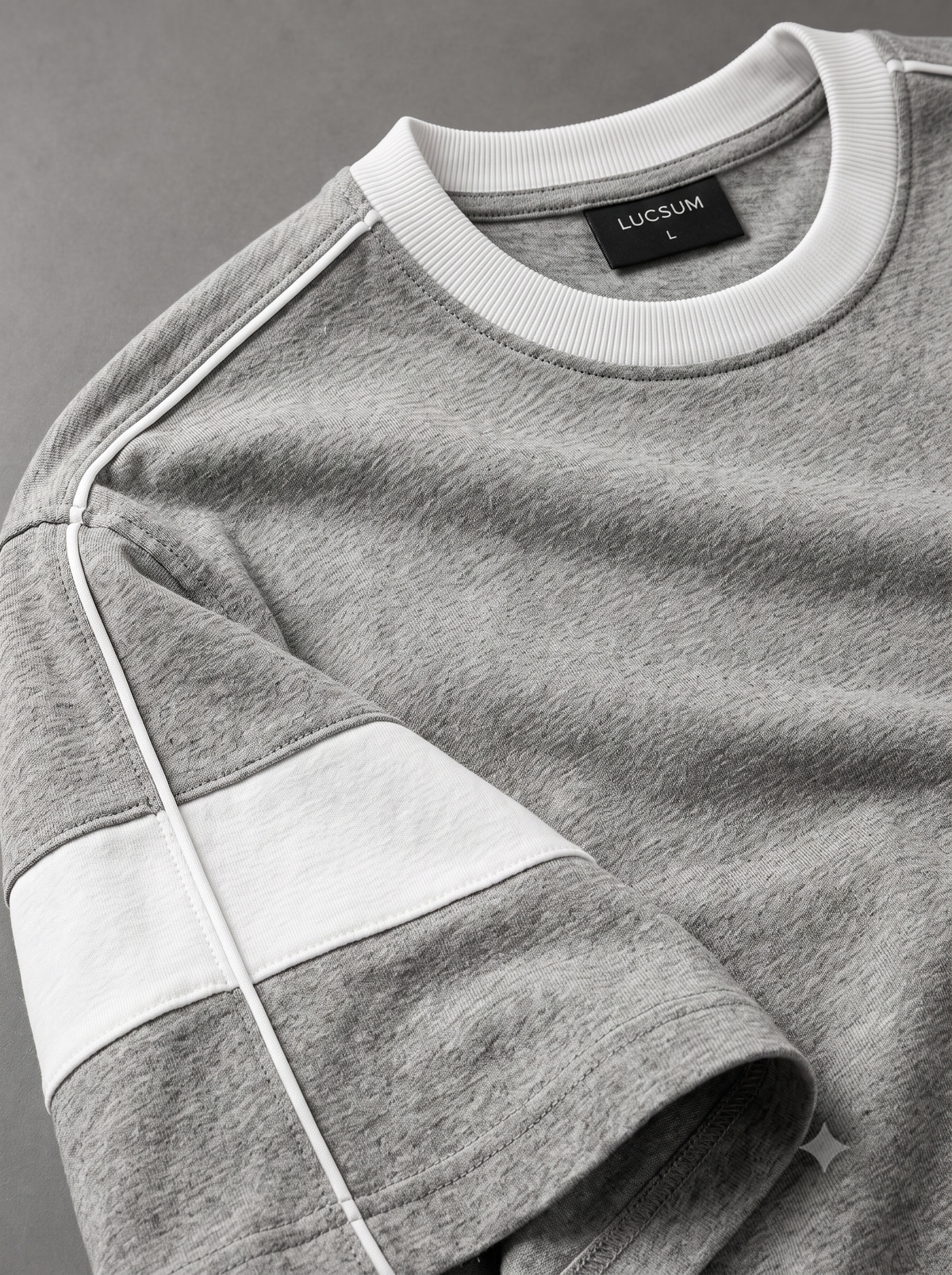 Lucsum Contrast Panel Grey — Macro close-up
