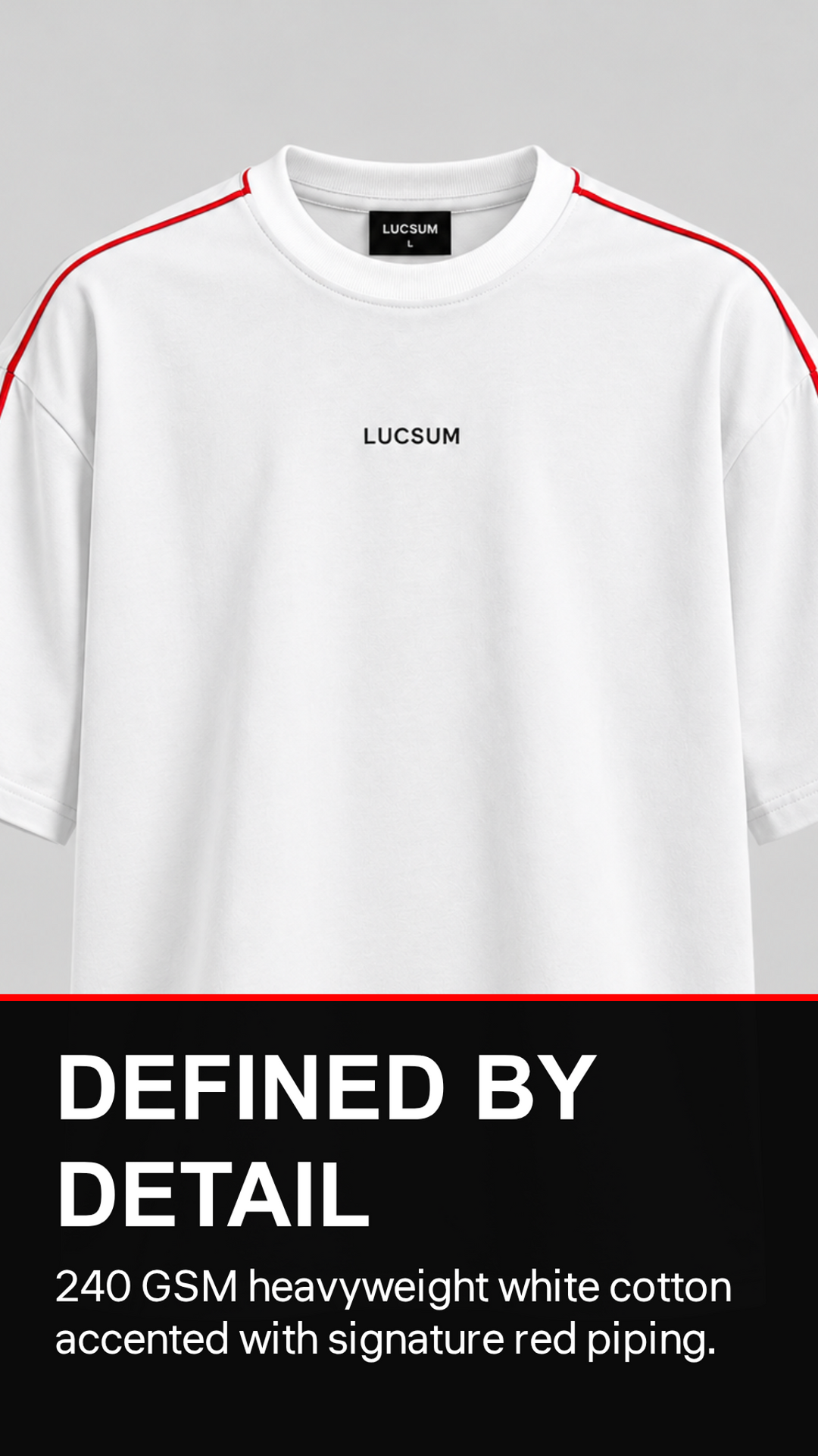 Marketing creative — Lucsum Contrast Panel White — defined by detail