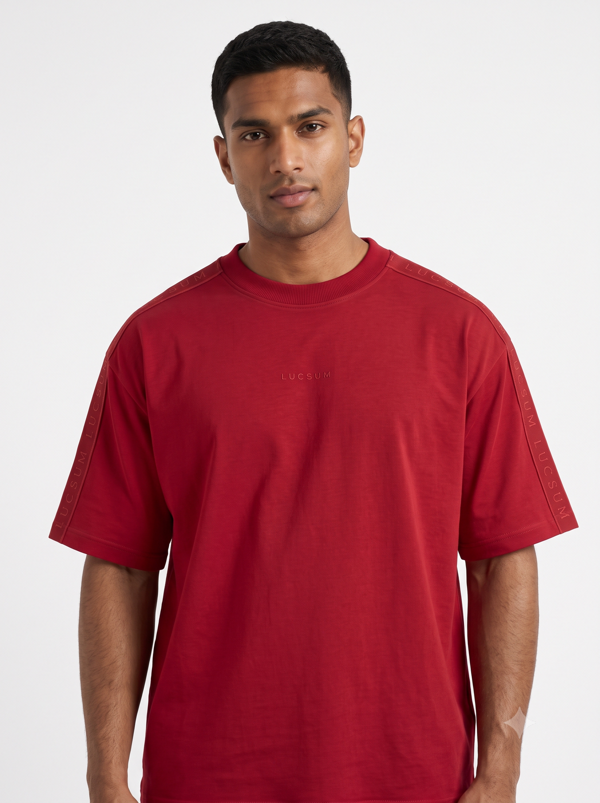 Lucsum Branded Tape Red — Lifestyle view