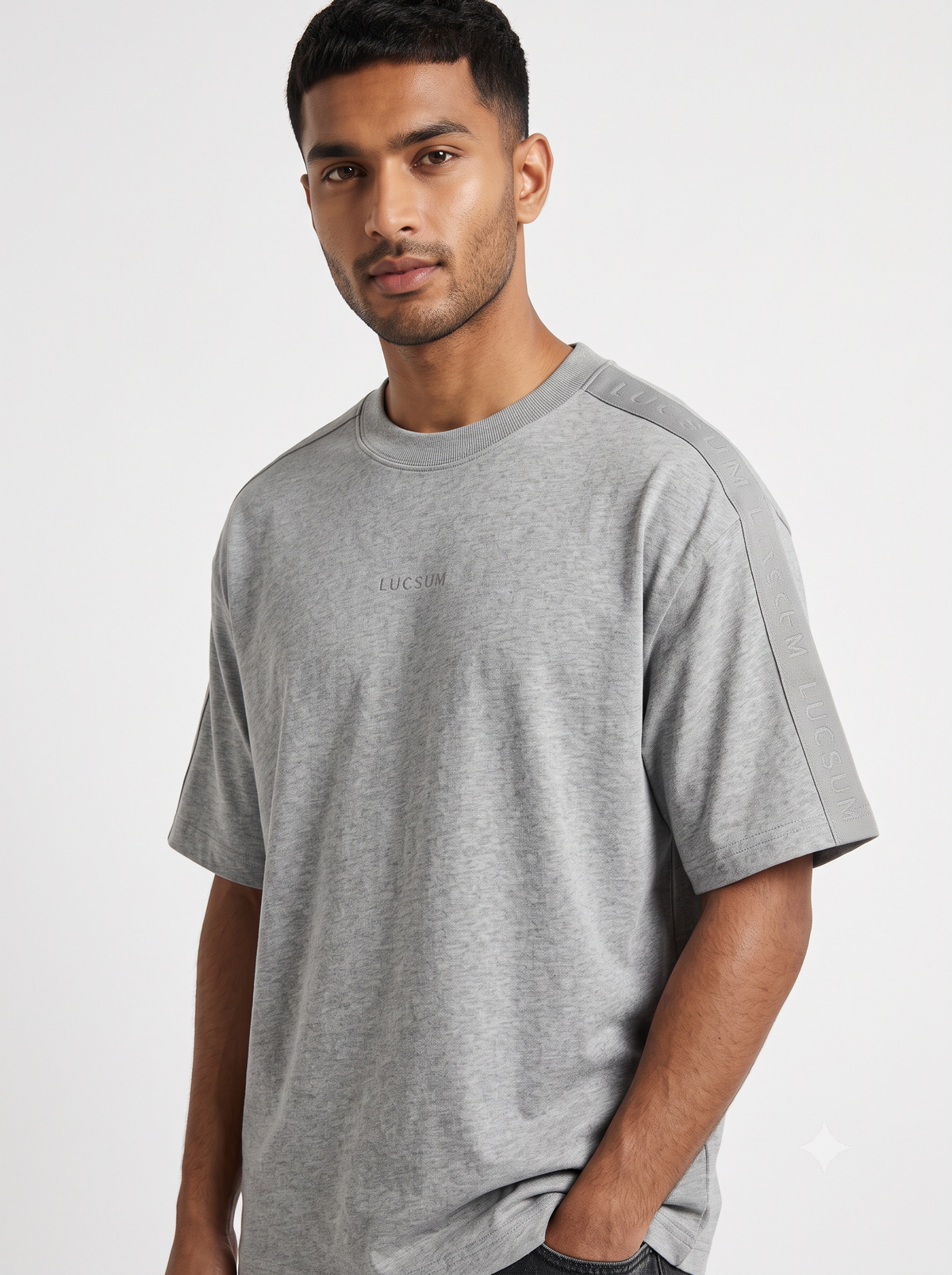 Lucsum Branded Tape Grey — Lifestyle view