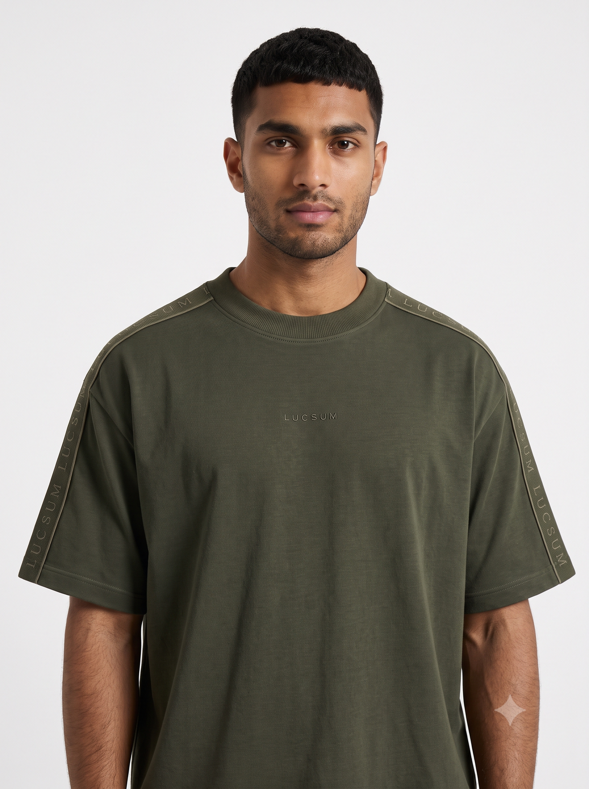 Lucsum Branded Tape Olive — Lifestyle view