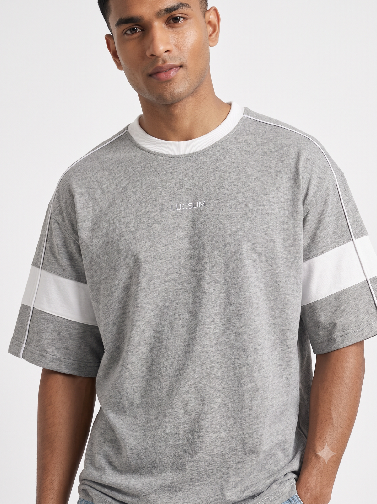 Lucsum Contrast Panel Grey — Lifestyle view