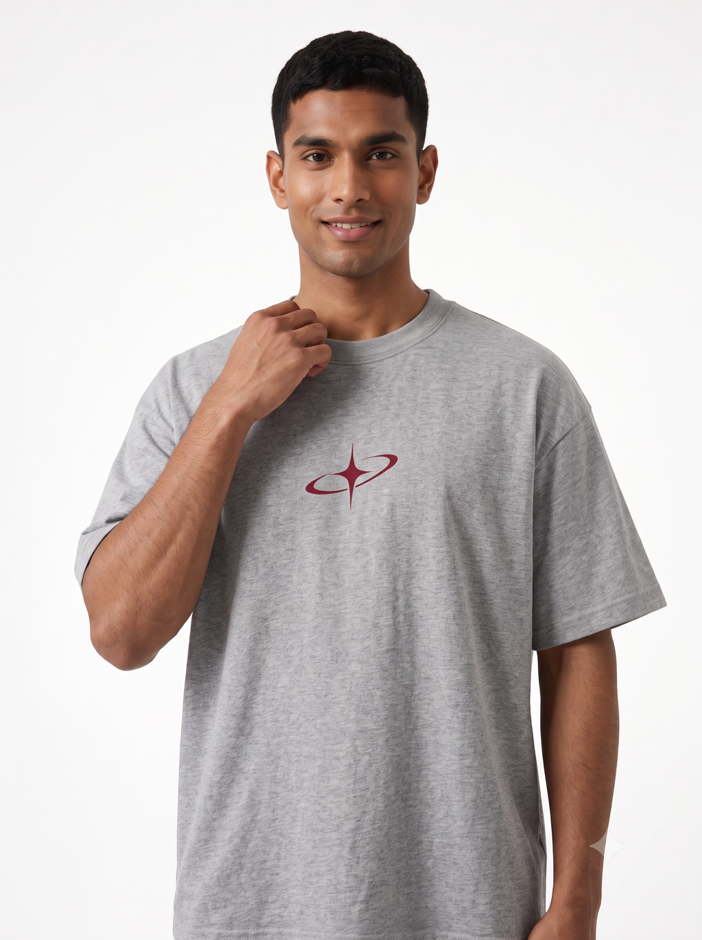Lucsum Celestial Graphic Grey — Lifestyle view