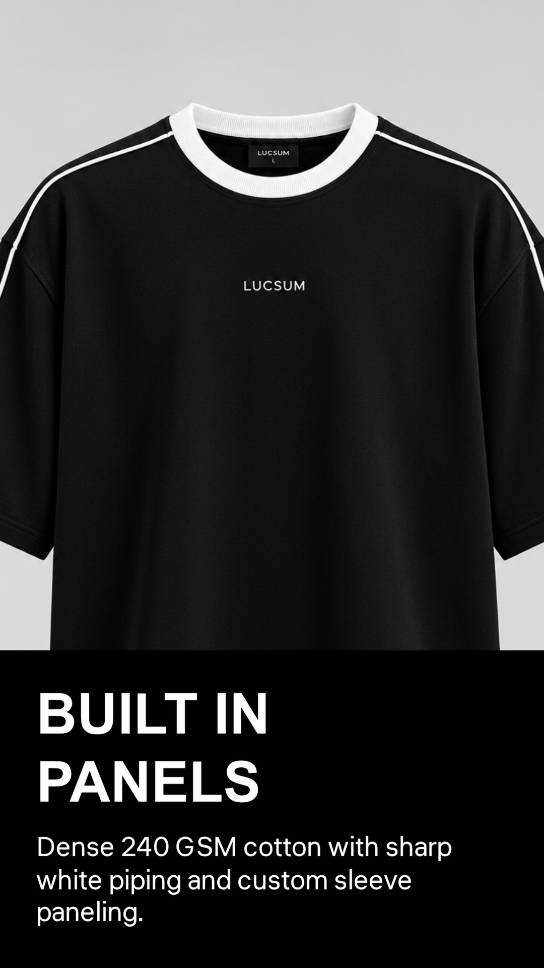Marketing creative — Lucsum Contrast Panel Black — Built in panels