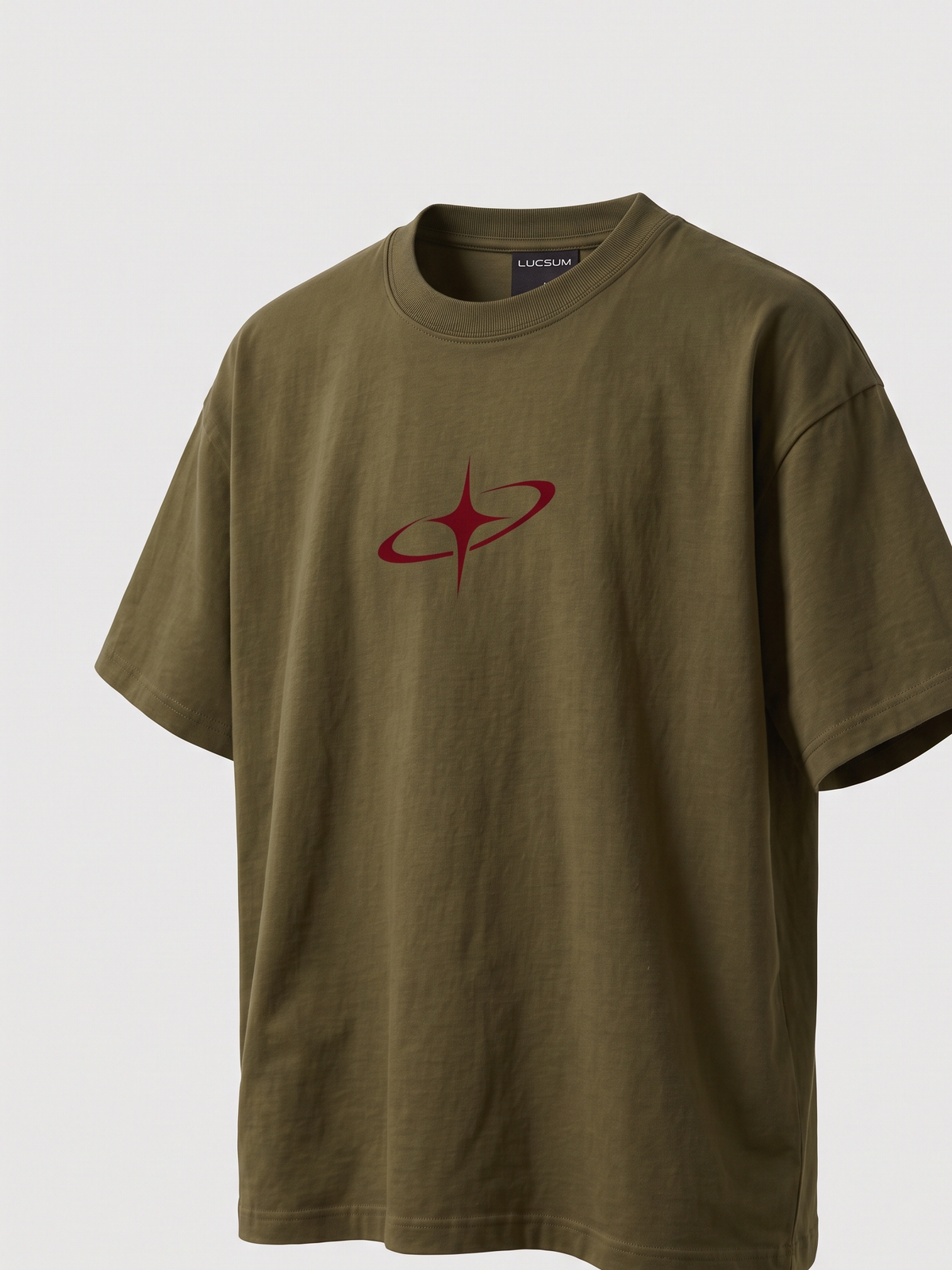 Lucsum Celestial Graphic Olive — Three-quarter view