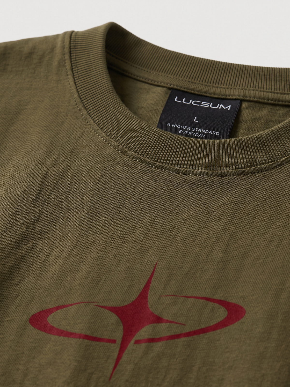 Lucsum Celestial Graphic Olive — Macro close-up