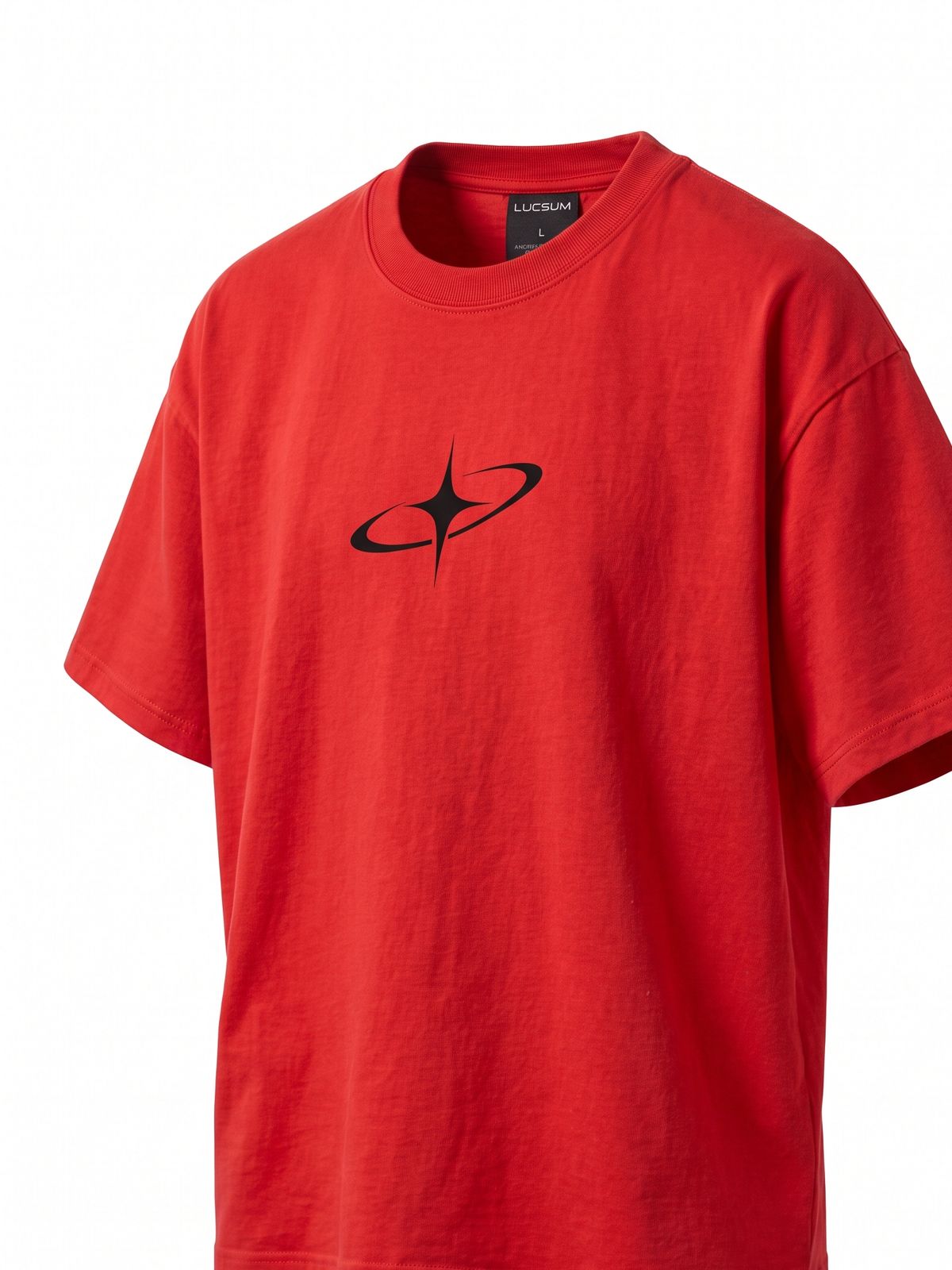 Lucsum Celestial Graphic Red — Three-quarter view
