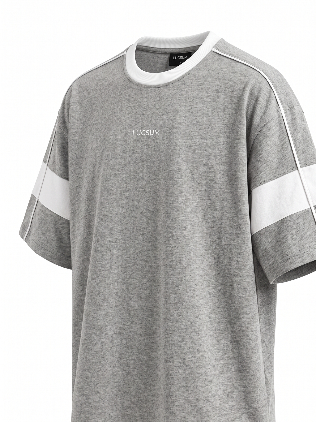 Lucsum Contrast Panel Grey — Three-quarter view