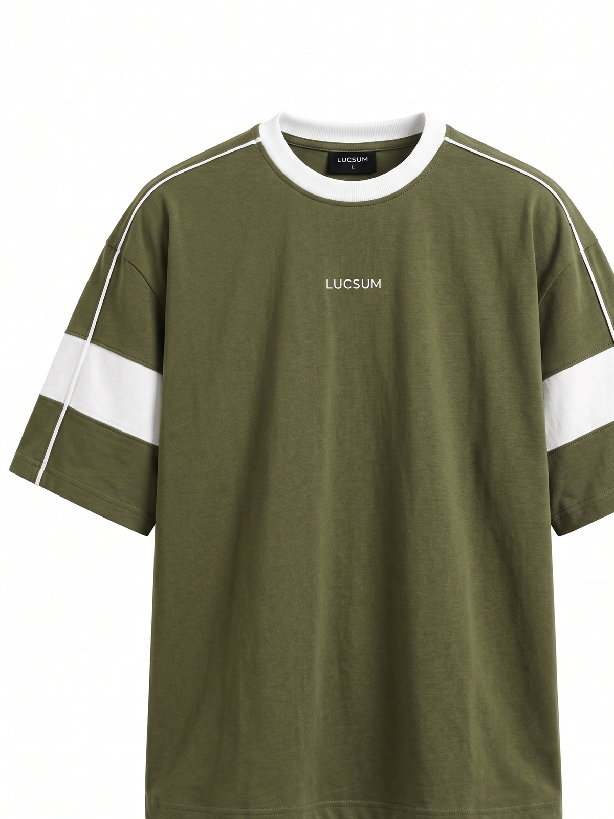 Lucsum Contrast Panel Olive — Front view