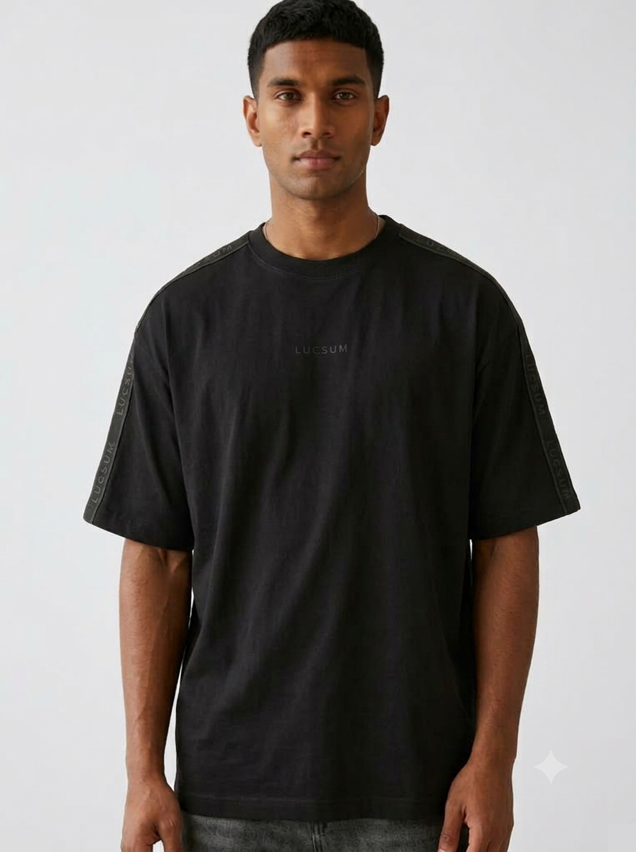 Close portrait — Black Branded Tape