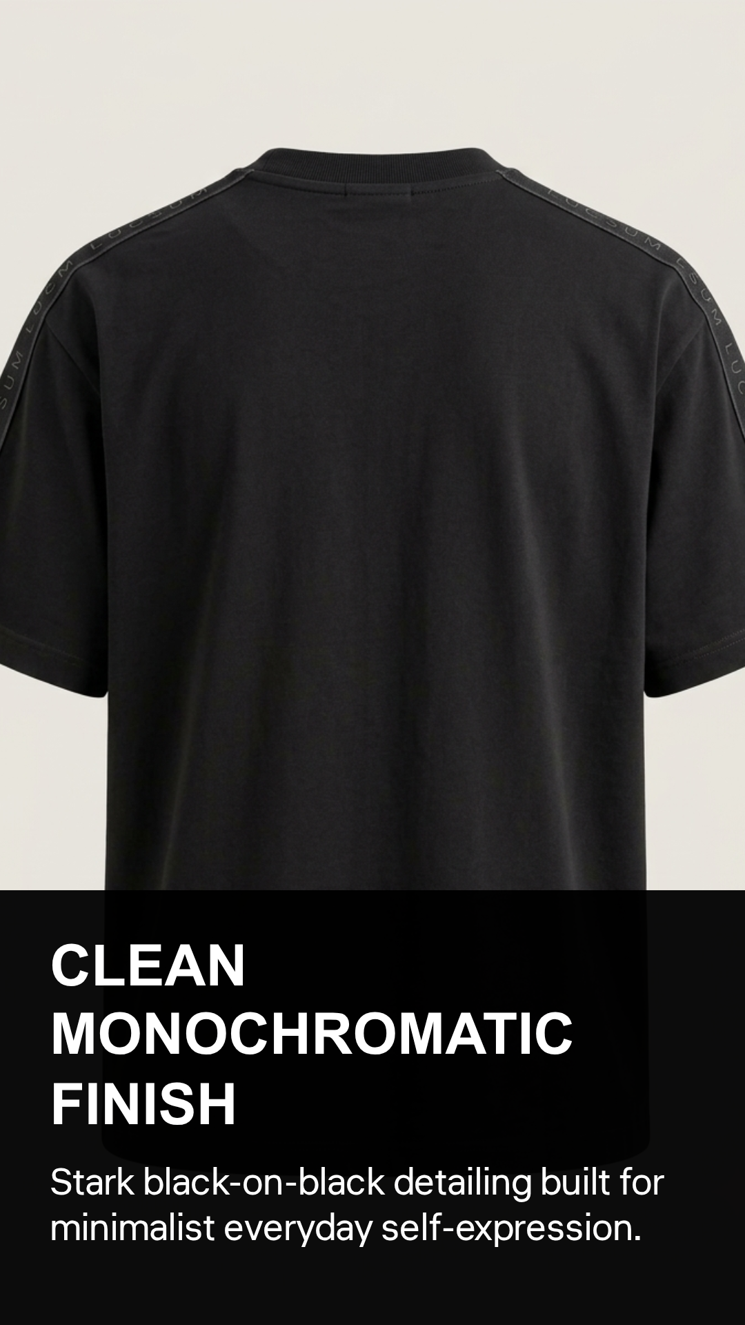 Marketing creative — Lucsum Branded Tape Black — Clean Monochromatic Finish