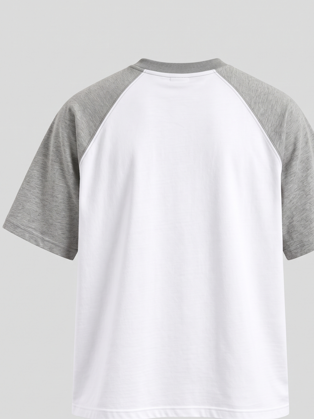 Lucsum Raglan Baseball Grey/White — Back view