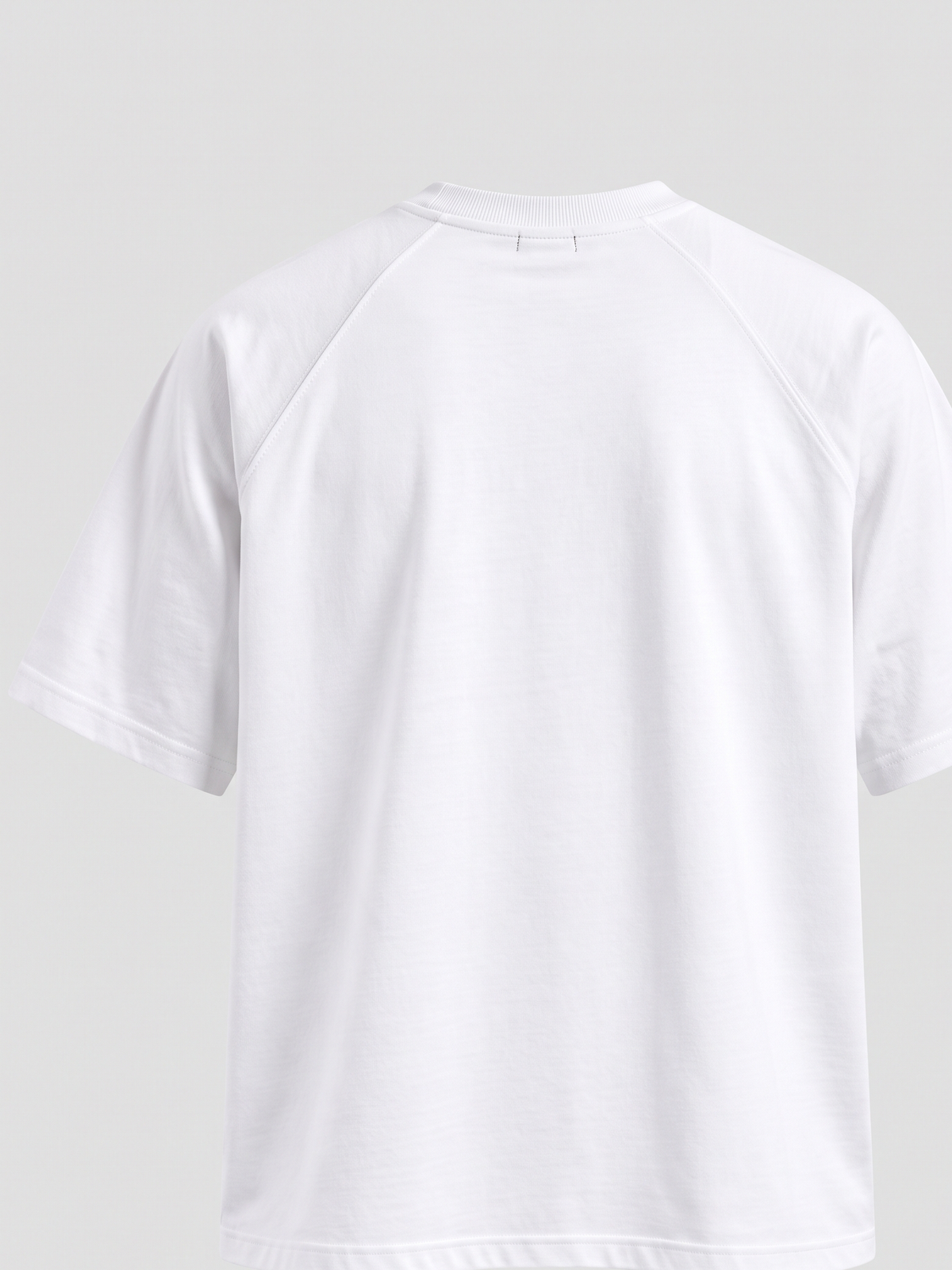 Lucsum Raglan Baseball White/White — Back view