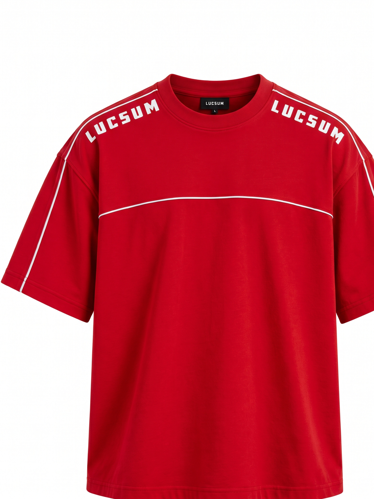 Lucsum Shoulder Logo Red — Front view